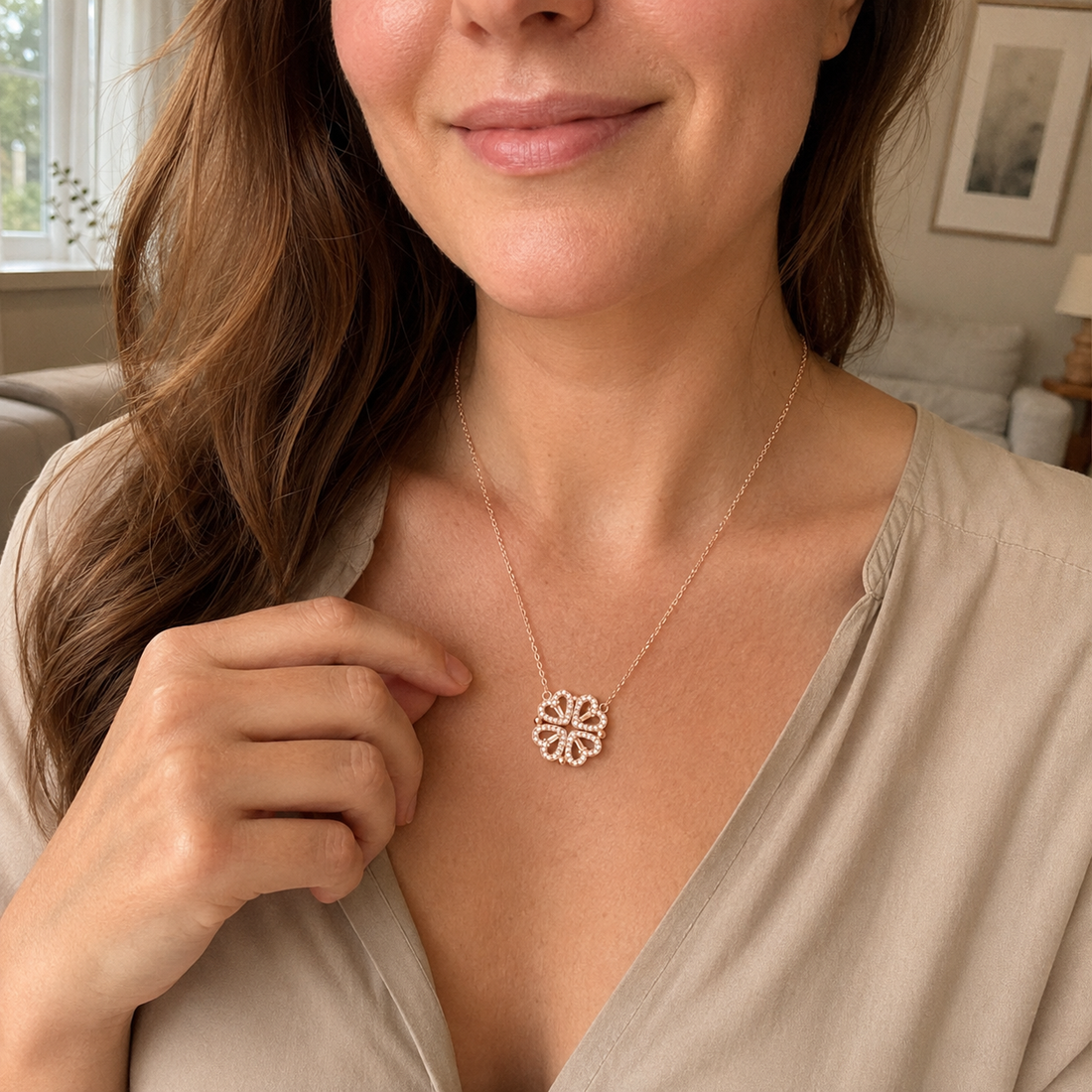 Gold Four-Leaf Clover Necklace
