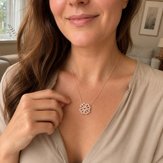 Gold Four-Leaf Clover Necklace