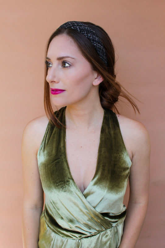 Tweed Headband | Black - Lines & Co