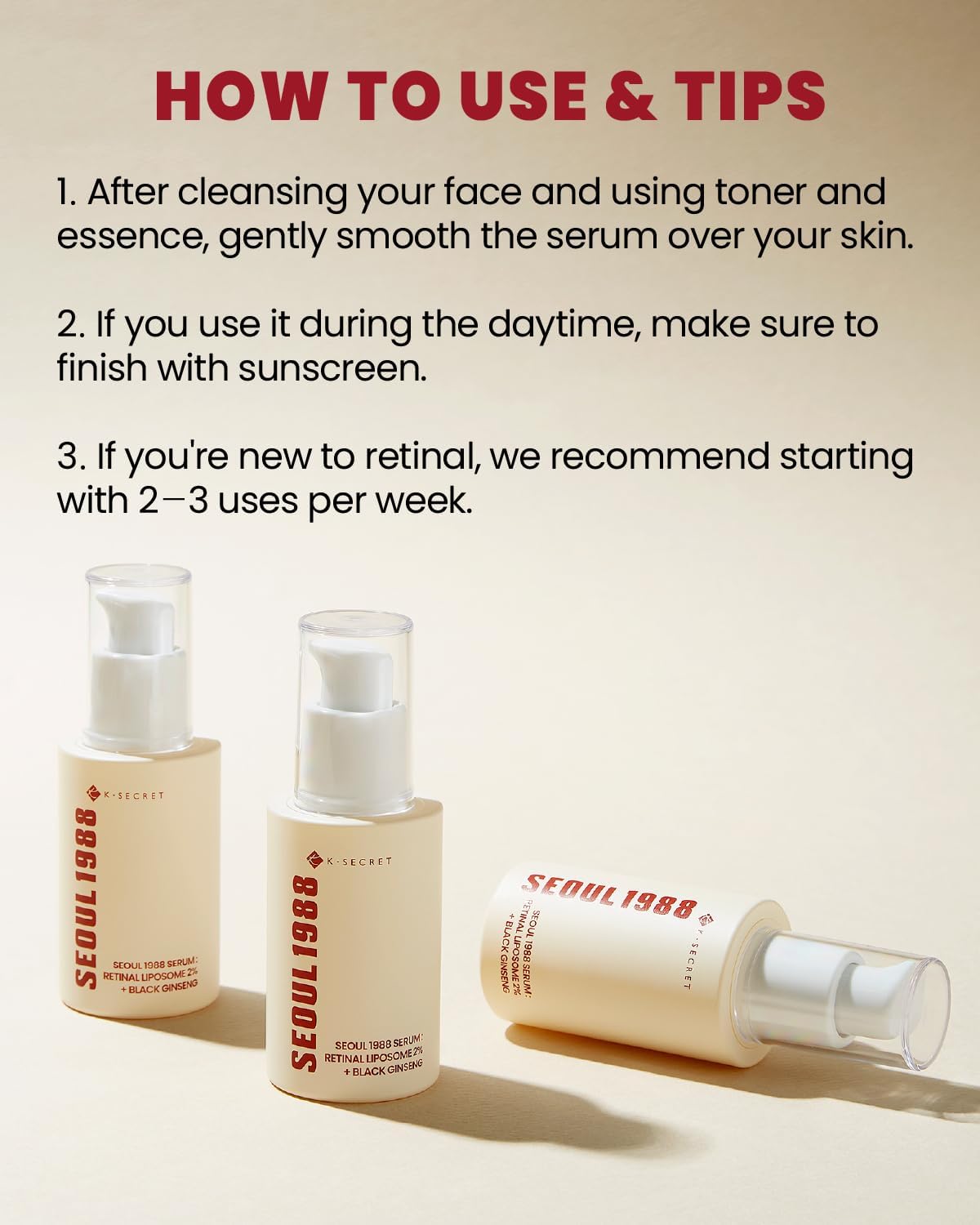 K-SECRET SEOUL 1988 Serum Retinal Liposome 2% + Black Ginseng 30ml