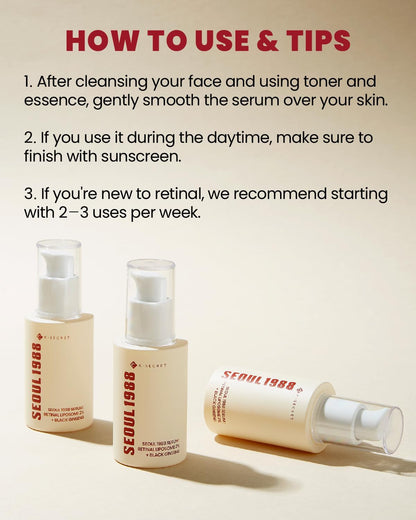K-SECRET SEOUL 1988 Serum Retinal Liposome 2% + Black Ginseng 30ml