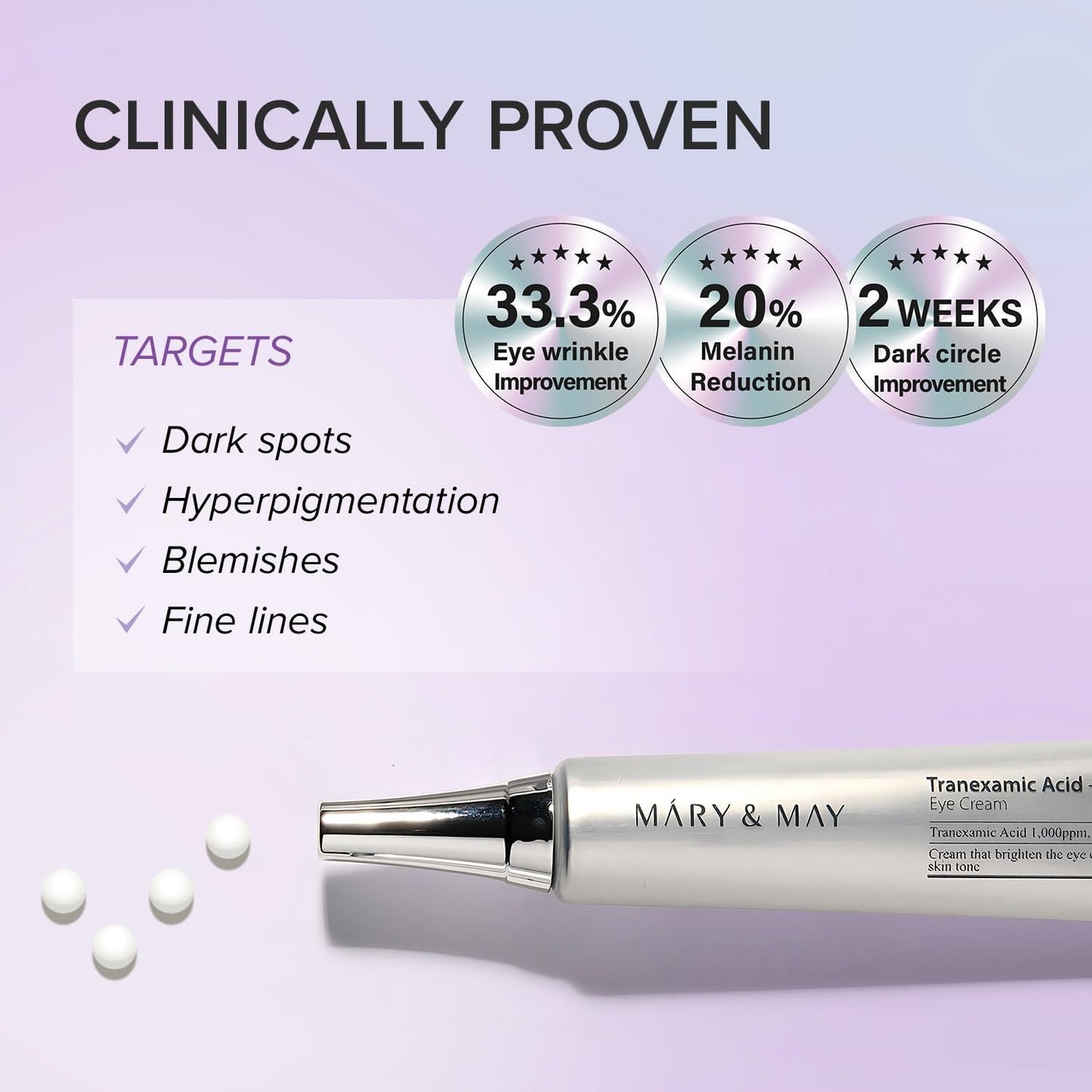 Mary&May Tranexamic Acid + Glutathione Eye Cream - 30ml