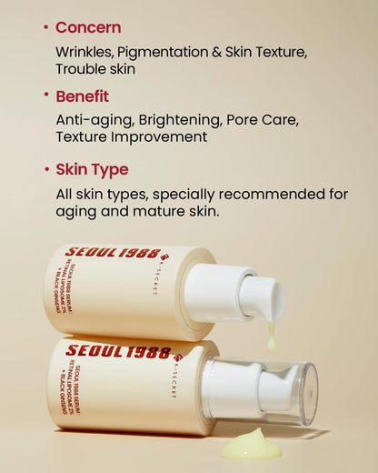 K-SECRET SEOUL 1988 Serum Retinal Liposome 2% + Black Ginseng 30ml
