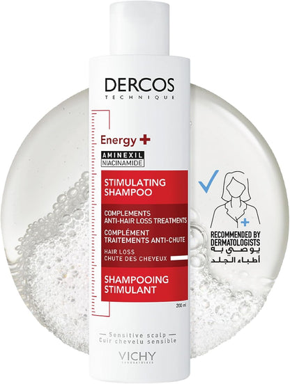Vichy Dercos Energy+ Shampoo – 200ml | Strengthening & Revitalizing Formula