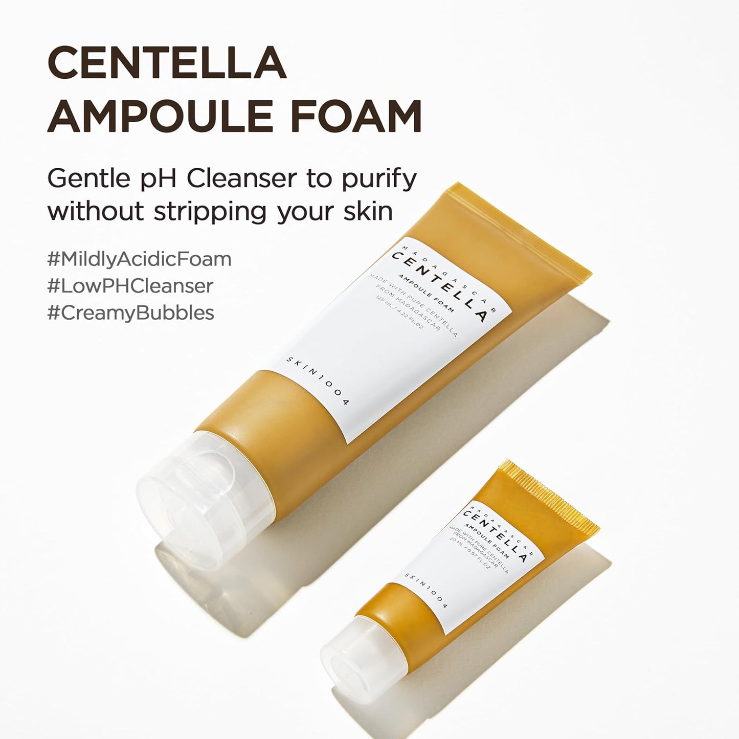 SKIN1004 Madagascar Centella Travel Kit, Toner, Ampoule, Soothing Cream, Cleansing Oil, Ampoule Foam, Basic Skincare Box