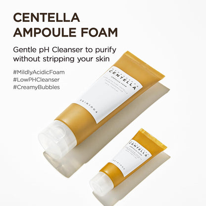 SKIN1004 Madagascar Centella Travel Kit, Toner, Ampoule, Soothing Cream, Cleansing Oil, Ampoule Foam, Basic Skincare Box