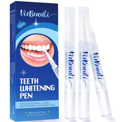 VieBeauti Teeth Whitening Pen (3 Pcs), 30+ Uses, Effective, Painless, No Sensitivity, Travel-Friendly, Easy to Use, Beautiful White Smile, Mint Flavor - Lines & Co