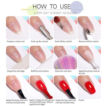 UR SUGAR 7.5ml Fluorescent Color UV Gel Nail Polish Semi Permanent UV LED Gel - Lines & Co