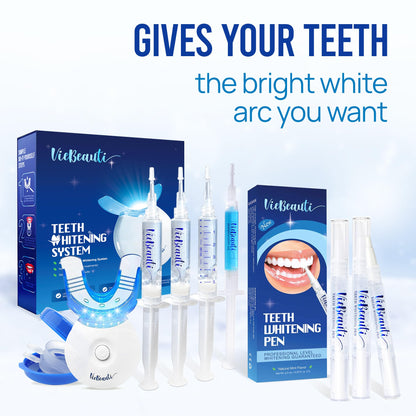VieBeauti Teeth Whitening Pen (3 Pcs), 30+ Uses, Effective, Painless, No Sensitivity, Travel-Friendly, Easy to Use, Beautiful White Smile, Mint Flavor - Lines & Co