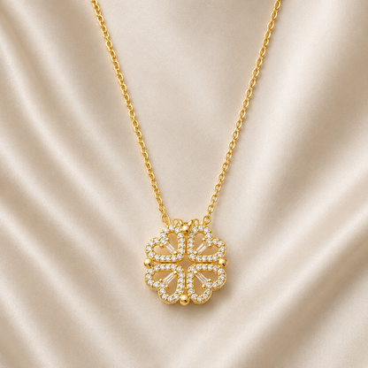 Gold Four-Leaf Clover Necklace for women