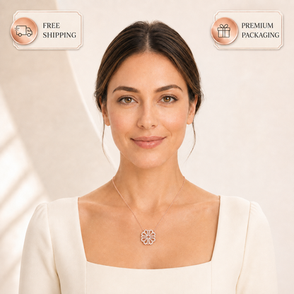 Four-Leaf Clover Necklace in Gold - Lines & Co UAE
