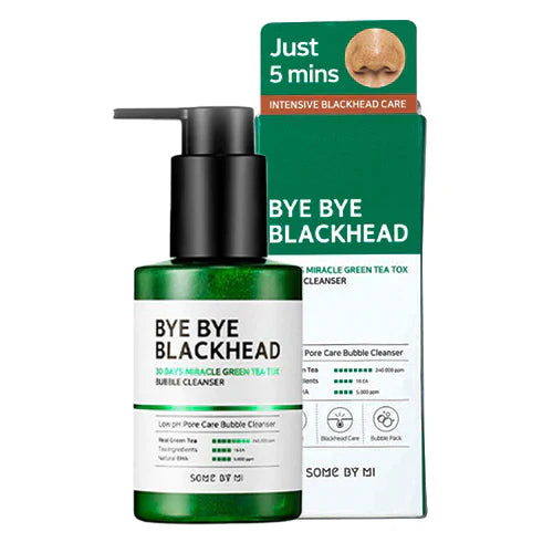 Some By Mi Bye Bye Blackhead 30 Days Miracle Green Tea Tox Bubble Cleanser 120g