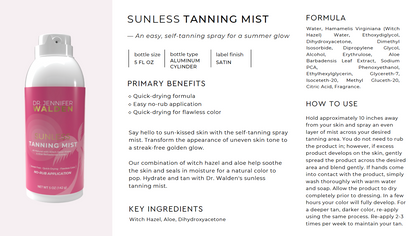 Sunless Tanning Mist with Aloe & Witch Hazel - Lines & Co